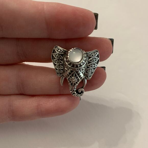 Vintage Style Elephant 3 Piece Ring Set Adjustable BN3 - Picture 8 of 12